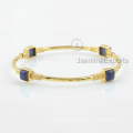 Beautiful 18k Gold Lapis Bangle, 925 Sterling Silver Bangles Jewelry For Wholesale Supplier